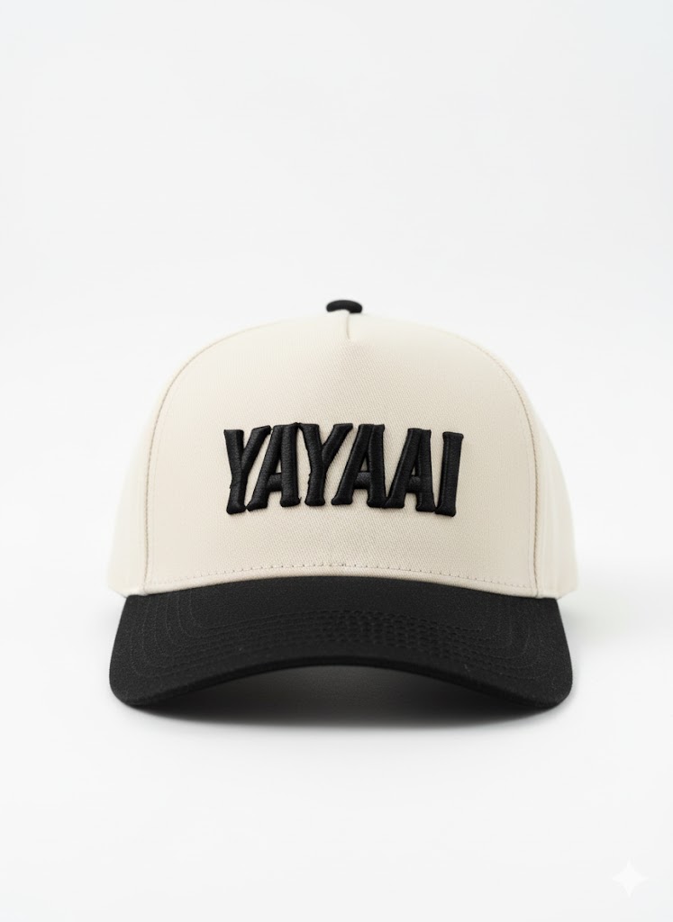 Gorra yayaai Crema con negro Envio Gratis